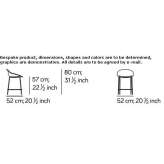 High stool with backrest Buniel