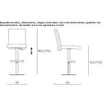 Stool with gas lift and footrest Gonars