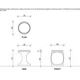 Low fiberglass stool with integrated cushion Ciumesti