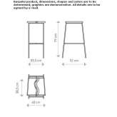 Wooden stool with footrest Uzda