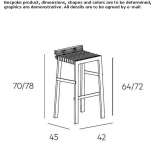 A high, felt stool with a footrest Bozburun