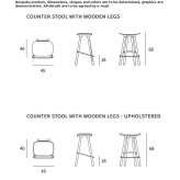 A tall wooden stool with a footrest Marausa