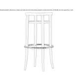 Wysoki stołek z siedziskiem z formowanej sklejki Sarrians