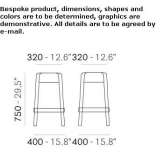 Stackable polycarbonate stool Aoiz