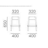 Stackable polycarbonate stool Aoiz