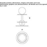 High stool with footrest Poppel