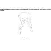 Solid wood stool Fermo