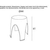 Aluminum casting stool Moeche