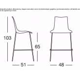 High polycarbonate stool Grudusk