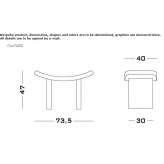 Taboret tapicerowany tkaniną Isasca