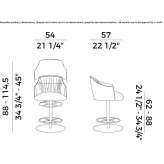 Height-adjustable stool with armrests Oimbra