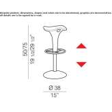 Height adjustable stool Imposte