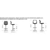 High swivel stool with footrest Ossana