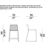 Stool with backrest Obaix