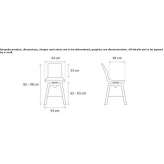 Swivel leather kitchen stool with footrest Louros