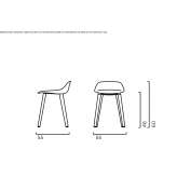 Low stool made of polypropylene Tatui