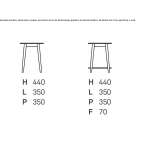 A low wooden stool Rapallo
