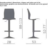 Stool with gas lift and footrest Lumio