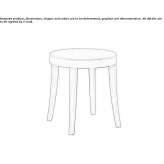 Low beech stool Povo