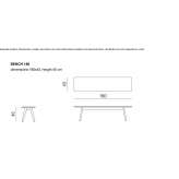 Solid wood bench Mairano