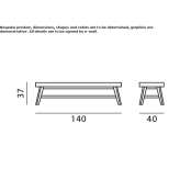 Upholstered walnut bench Propata