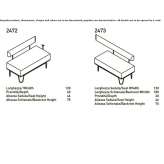 Upholstered modular bench with backrest Irun