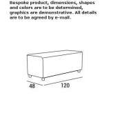 Modułowa ławka z tkaniny z ognioodporną wyściółką Thisnes