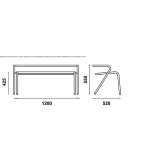 Ławka metalowa z oparciem Tarata