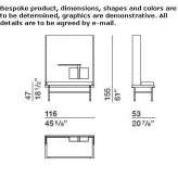 Wooden bench with high backrest Parco