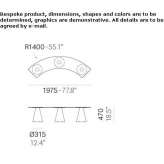 Round modular bench Catriel