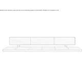 Wall-mounted bench with backrest Golancz
