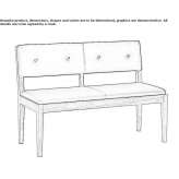 Upholstered leather bench Ahuille