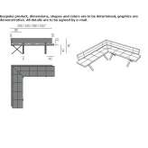 Quilted corner bench Golancz