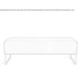 Modular bench upholstered in fabric Caggiano