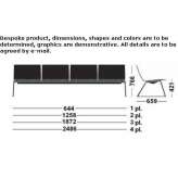 Modular wooden benches with backrest Hosingen