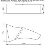 Modułowe siedzisko ławki QM Foam bez oparcia Dubino