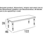 Bench upholstered with fabric Jamioulx