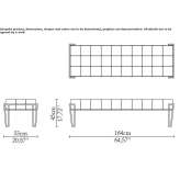 Ławka z pikowanego aksamitu Mongiana