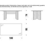 Rectangular table with a wooden, marble or glass top Usiacuri