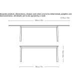 Extendable rectangular table with a laminate top Venelles