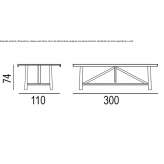 Rectangular dining table made of Carrara marble Idrizovo