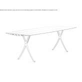 Rectangular aluminum table Valros