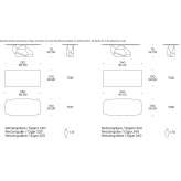 Rectangular glass table Silute