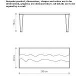 Rectangular wooden dining table Uzda