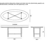 Oval table made of varnished beech wood and MDF board Lorne