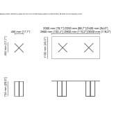 Rectangular table made of tempered glass Beeliar