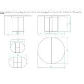 Extendable round ceramic table Tifton