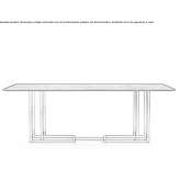 Rectangular table in stainless steel and wood Casanay
