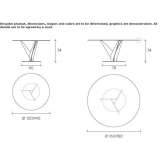Round table made of glass and metal Stow