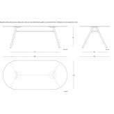 Oval table with HPL top Kirillov